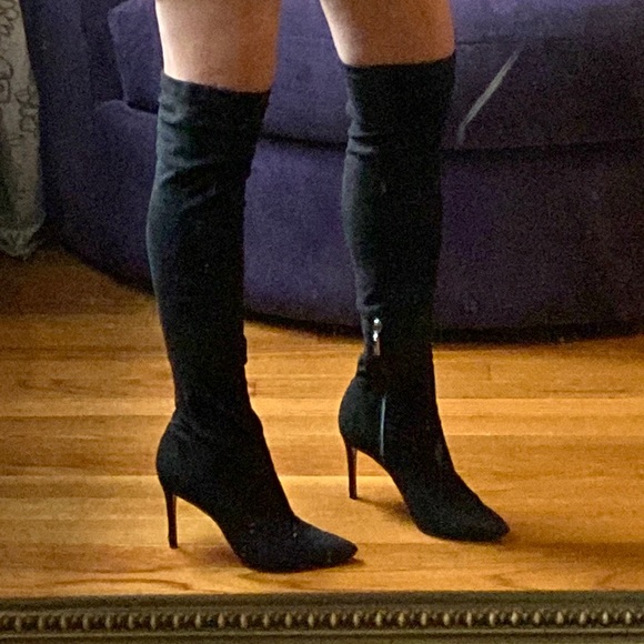 Schutz Black Over the Knee Boots - Picture 1 of 4
